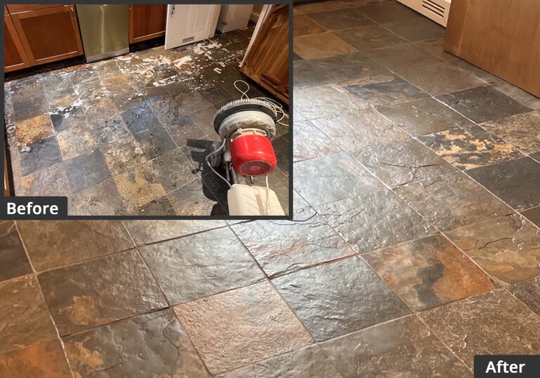 Cleaned & Sealed Before & After stone floor 5