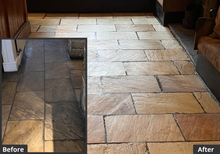 Cleaned & Sealed Before & After tiled floor 2