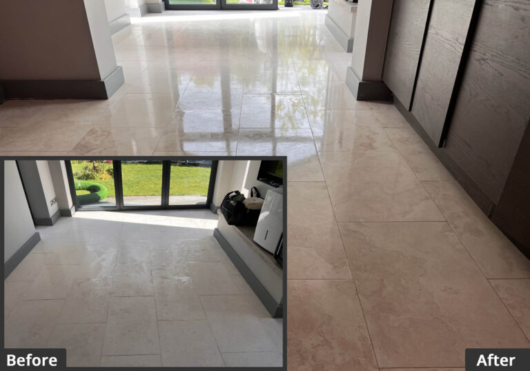 Cleaned & Sealed Before & After tiled floor